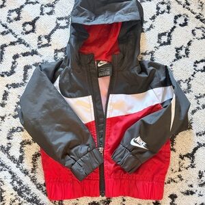 2T Nike Black and Red Windbreaker
